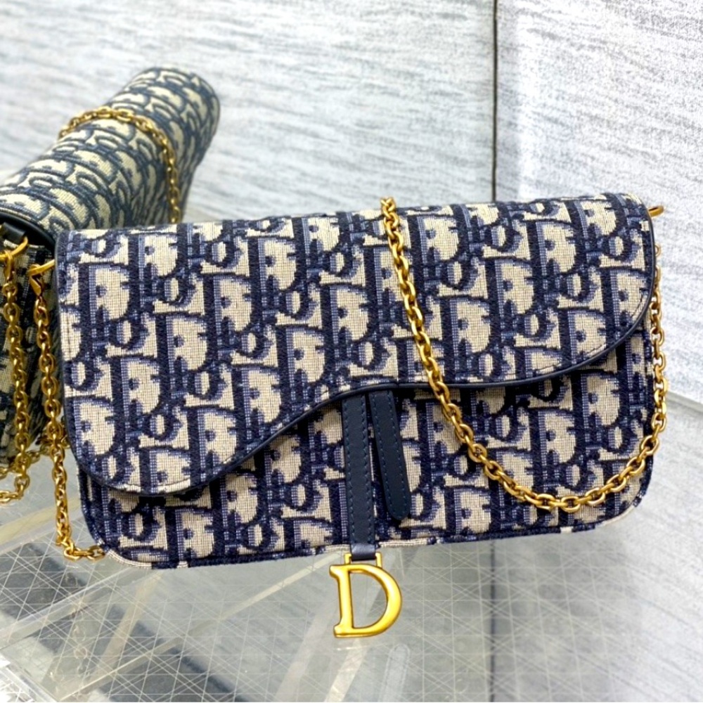 VINTAGE Denim Christian Dior CrossBody Purse